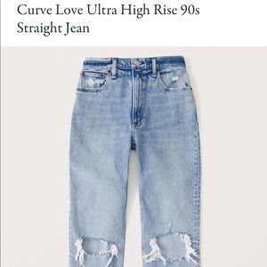 ABERCROMBIE 90s CURVE LOVE STRAIGHT JEAN